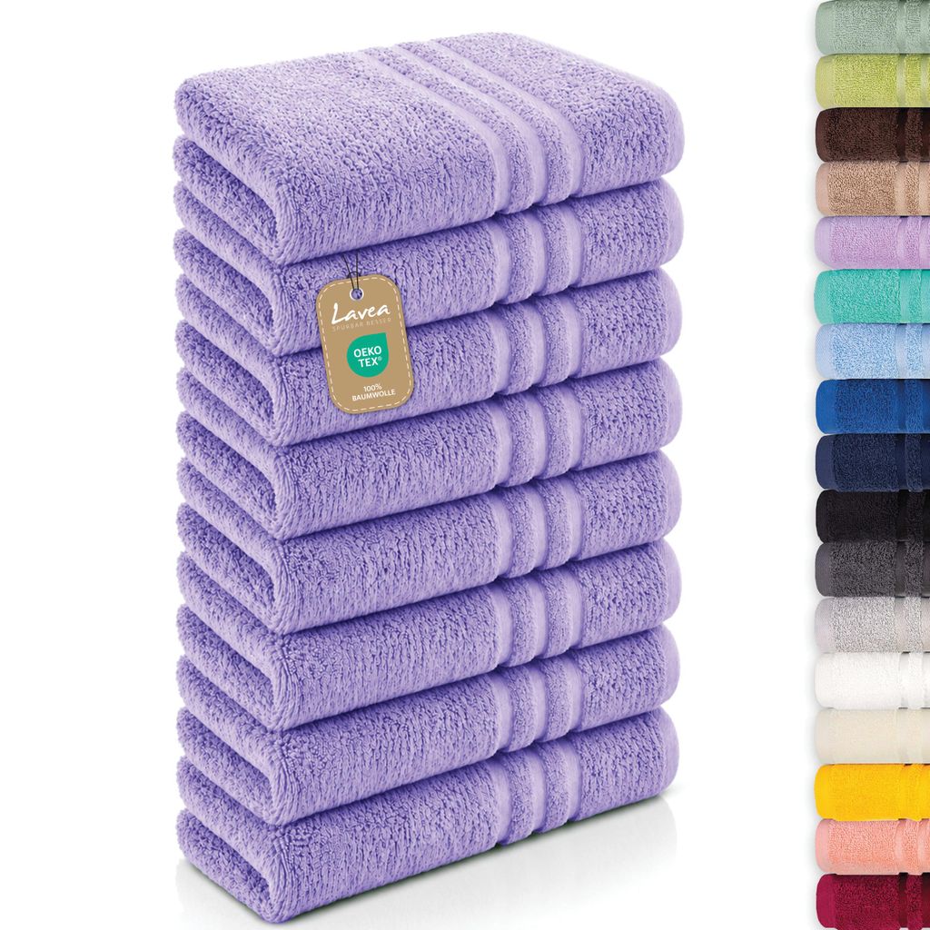 Zestaw 8 ręczników łazienkowych Lavea® 50x100 cm - Elena, Zdjęcie produktu 