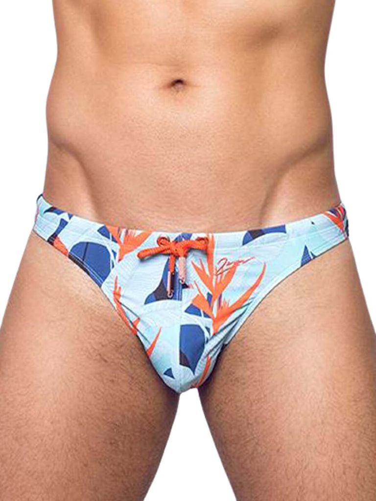 2Eros Print Swim Thong V80 Caribbean Twist L