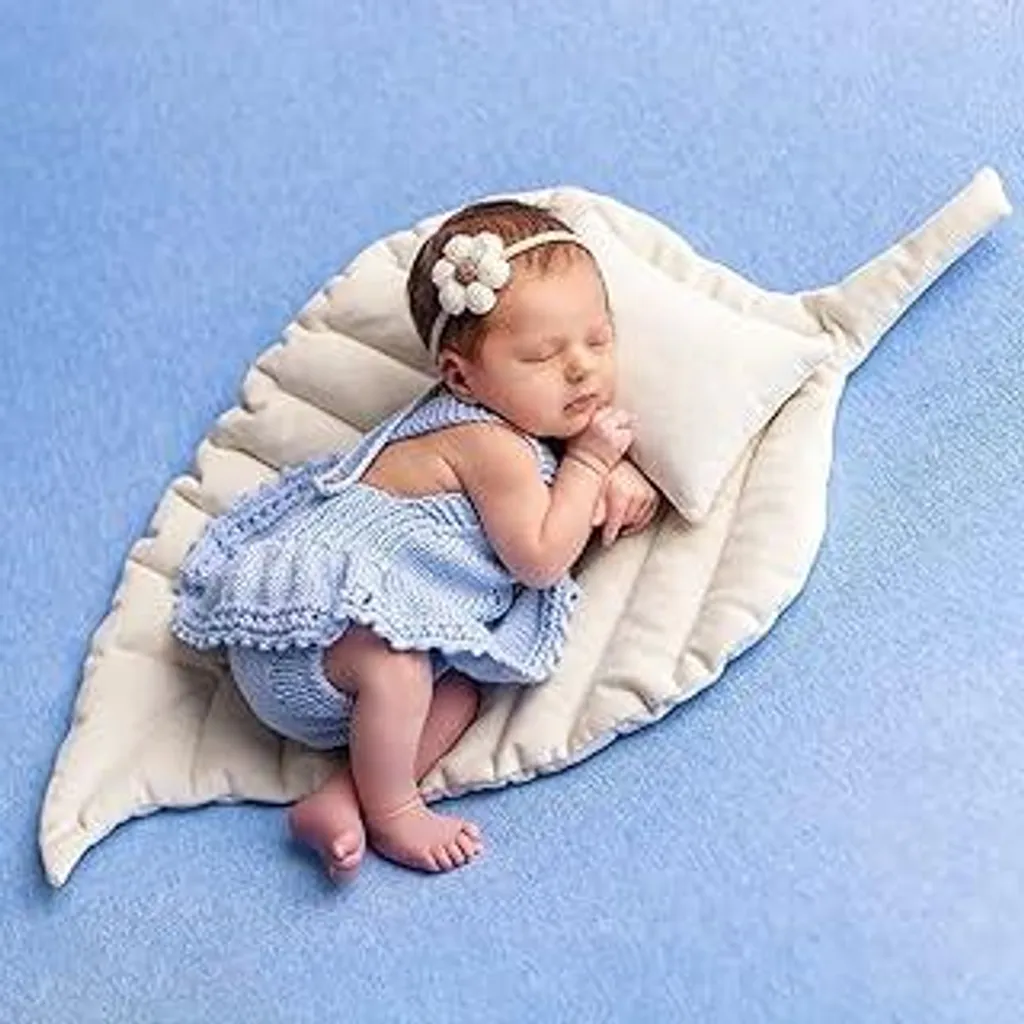 Offerta Set Cuscini Foglie Fotografia Neonatale e Tappetino Studio