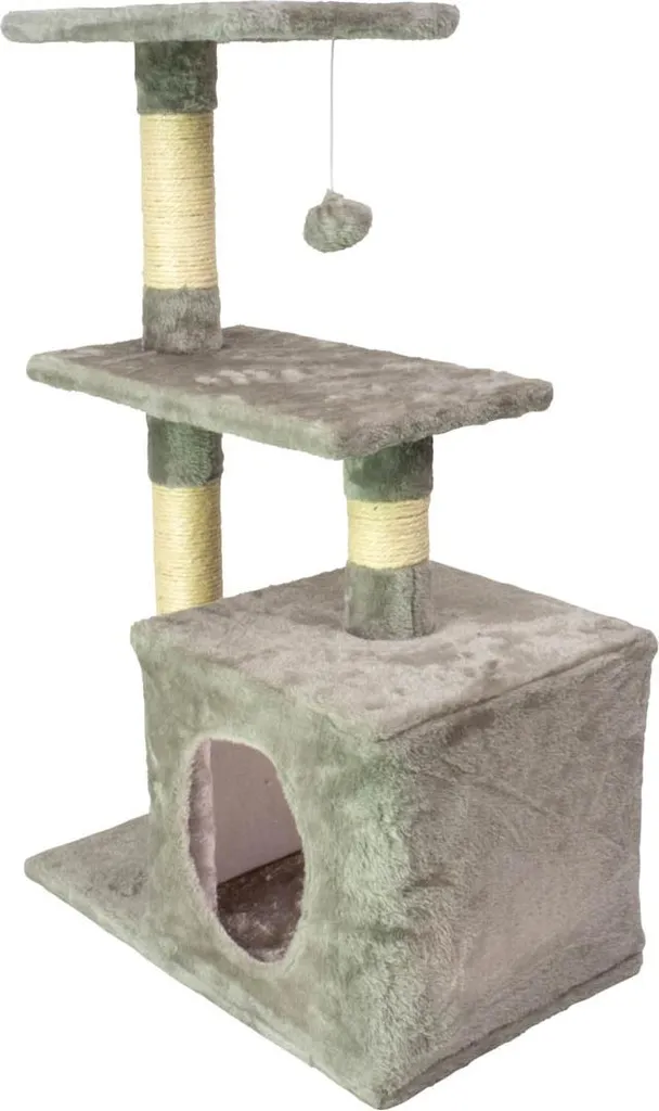 Arbre à chat robuste 80cm Trekker Basic en sisal naturel et peluche