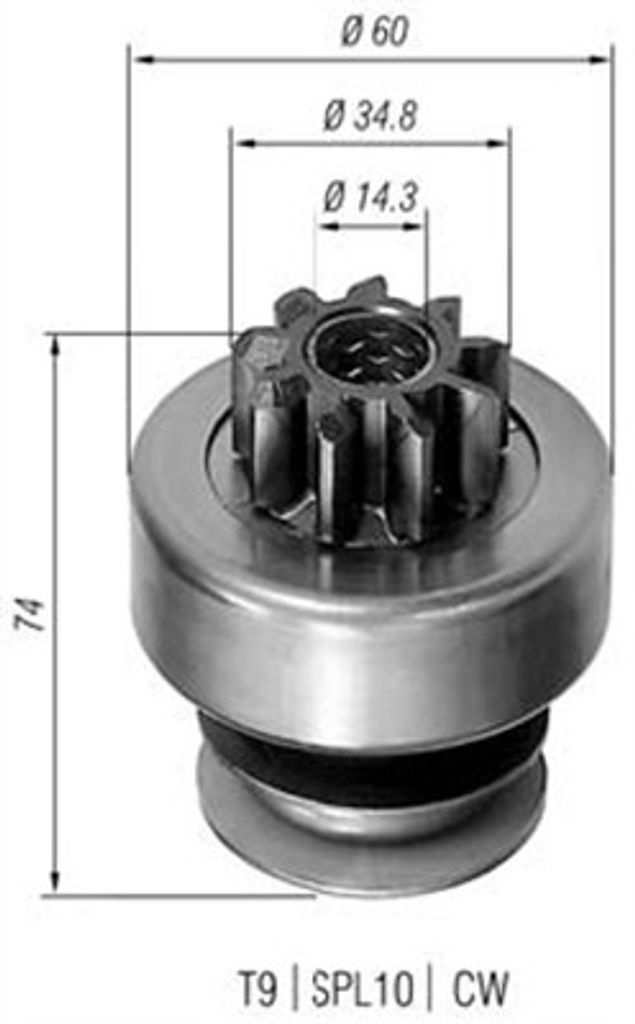 MAGNETI MARELLI 940113020101 Anlasser-Ritzel AMB0101 Produktbild 