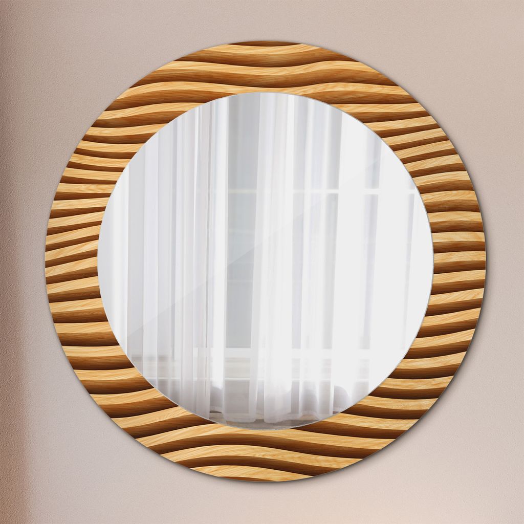 Spiegel - Mirror zum Wandspiegel Schlafzimmer – Schminkspiegel- Sechseckig Geometrie- Ø60cm