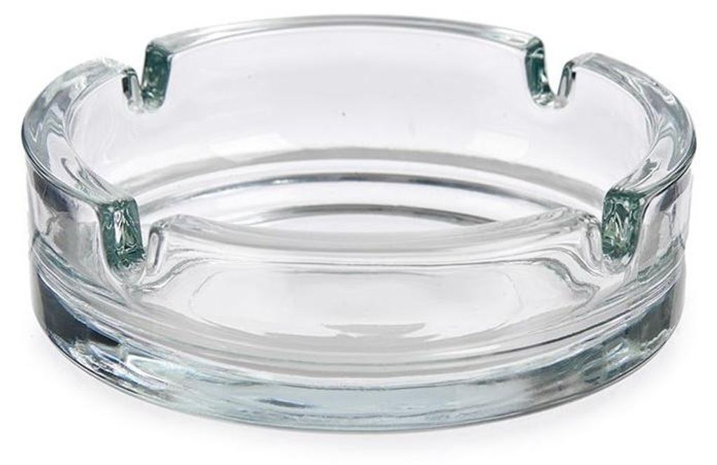 Vivalto Aschenbecher - Satz 2x - aus transparentem Glas - D10.5xH3.5 cm