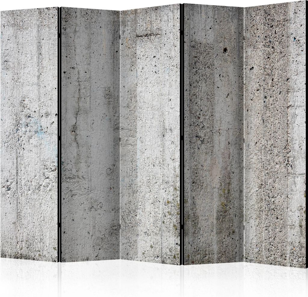 5-teiliger Doppelseitiger Vlies Paravent - Grey Emperor II 225x172 cm f-B-0022-z-c