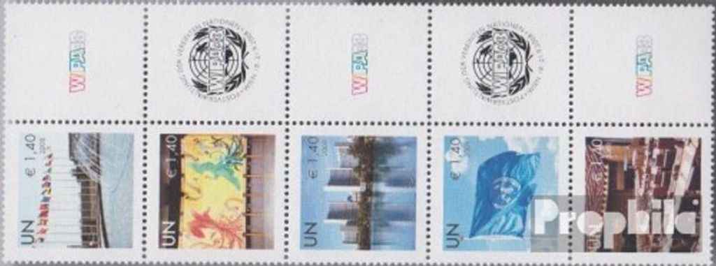 Briefmarken UNO - Wien 2008 Mi 550Zf-554Zf Zehnerblock (kompl.Ausg.) gestempelt Grußmarken