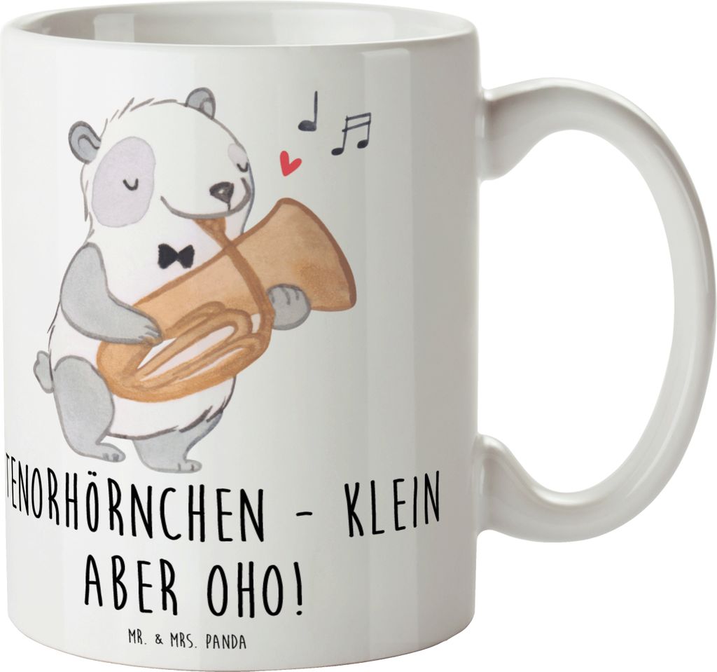 Mr. & Mrs. Panda Pott Tenorhörnchen Magie - Weiß - Geschenk, Musik, Kaffeebecher, Blasorchester, Tenorhorn, Musiker, Brassband, Kaffeetasse, Kera...
