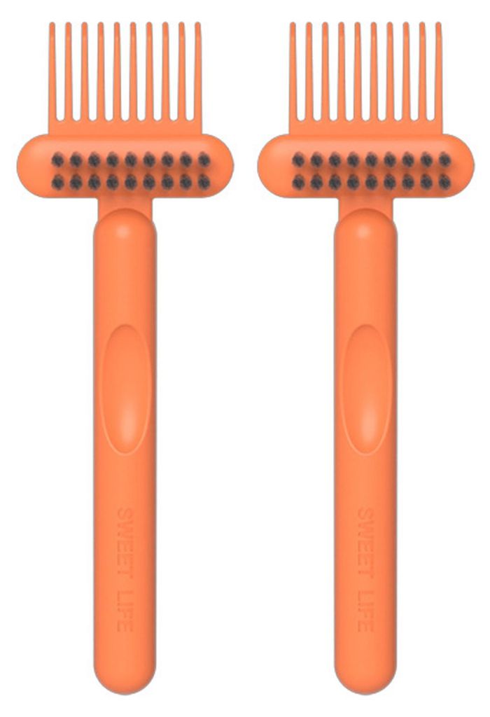 2-teiliges 2-in-1-Haarbürsten-Reinigungsset mit ergonomischem Griff und doppelseitigem Kammreiniger – Hochleistungs-Kammreiniger zum Entwirren v...
