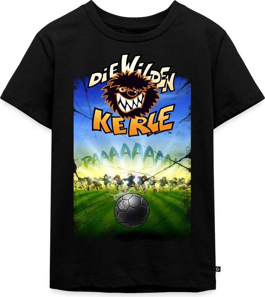 Spreadshirt Die Wilden Kerle Angriff Kinder Premium T-Shirt, 110/116 (4 Jahre), Schwarz