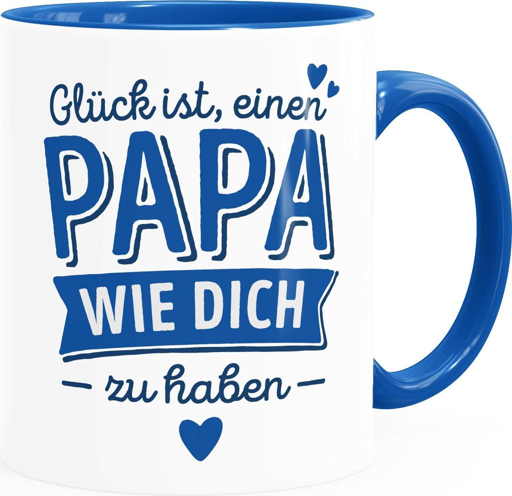Tasse personalisiertes Geschenk Spruch Glück ist einen Papa-Mama wie dich zu haben anpassbare Namen Papa inner-royal Keramik-Tasse