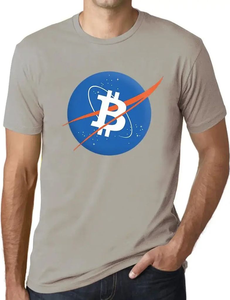 Herren Grafik T-Shirt Bitcoin btc nasa Stil hodl Krypto-Händler – Bitcoin Btc Nasa Style Hodl Crypto Traders – Öko-Verantwortlich Vintage Jah...