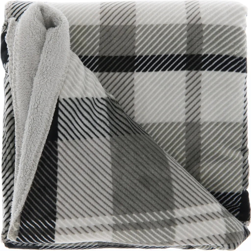 Plaid Unique Living Huub 130x160 Grigio Scuro | Morbida Coperta Pile