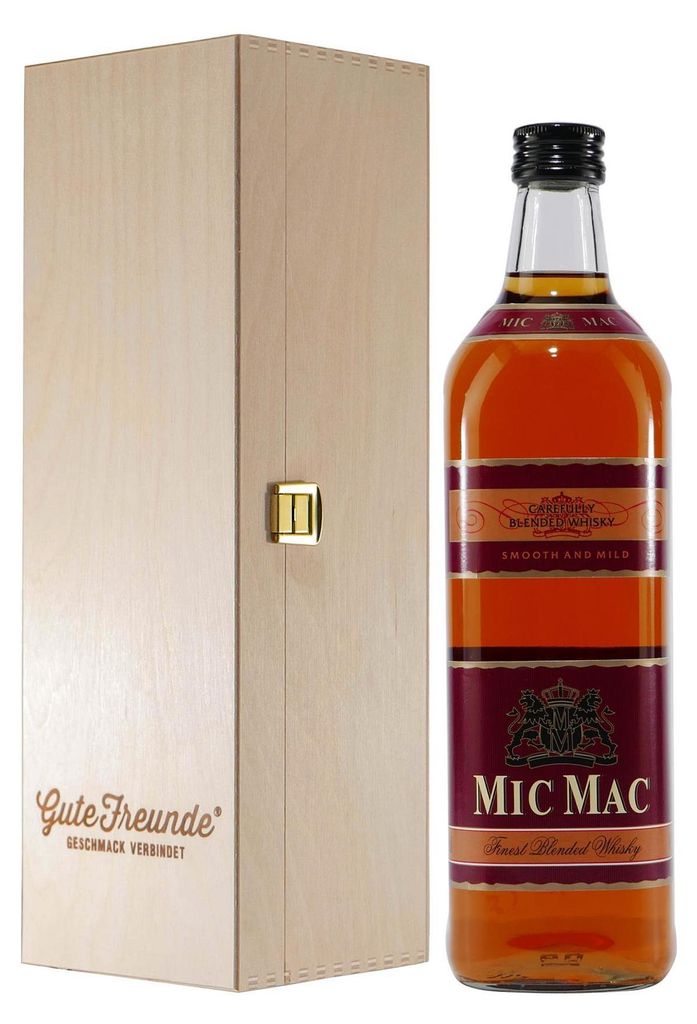 Mic Mac Blended Whisky mit Geschenk-Holzkiste