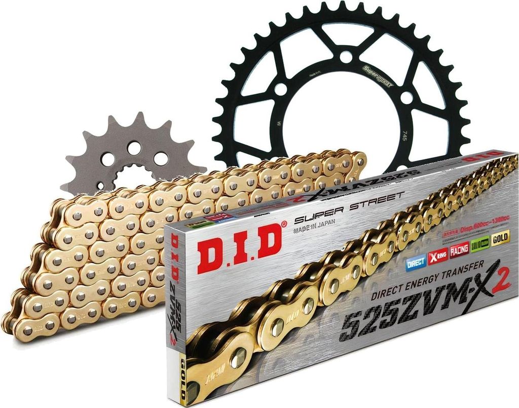 Kit Stahl passend für DUCATI Sport Touring ST2 97-03/ST3 /s... 15-42-102 DID525ZVM-X2 (G&G) Niet