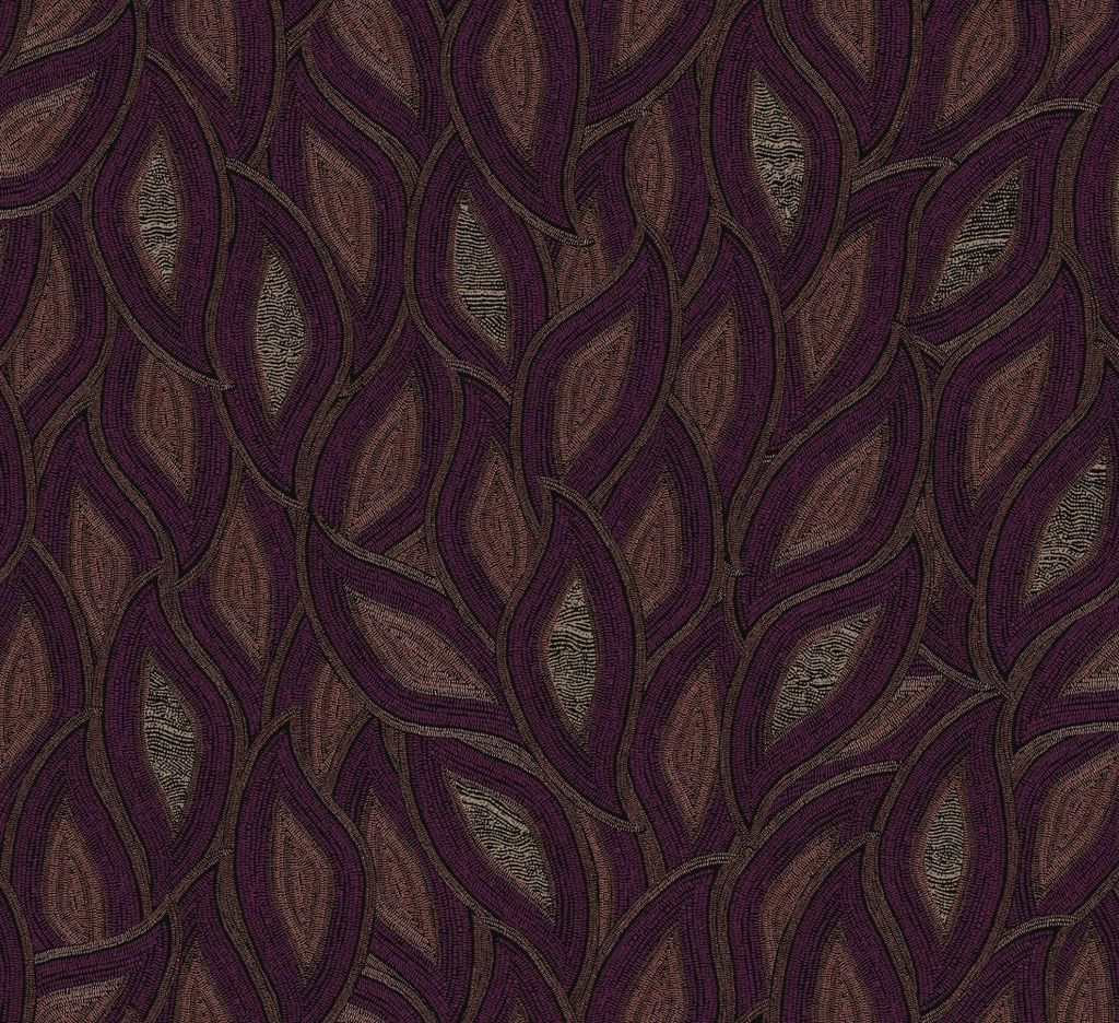 Masureel Tapete Blätter Lila - 631610 - 70 cm x 10.05 m