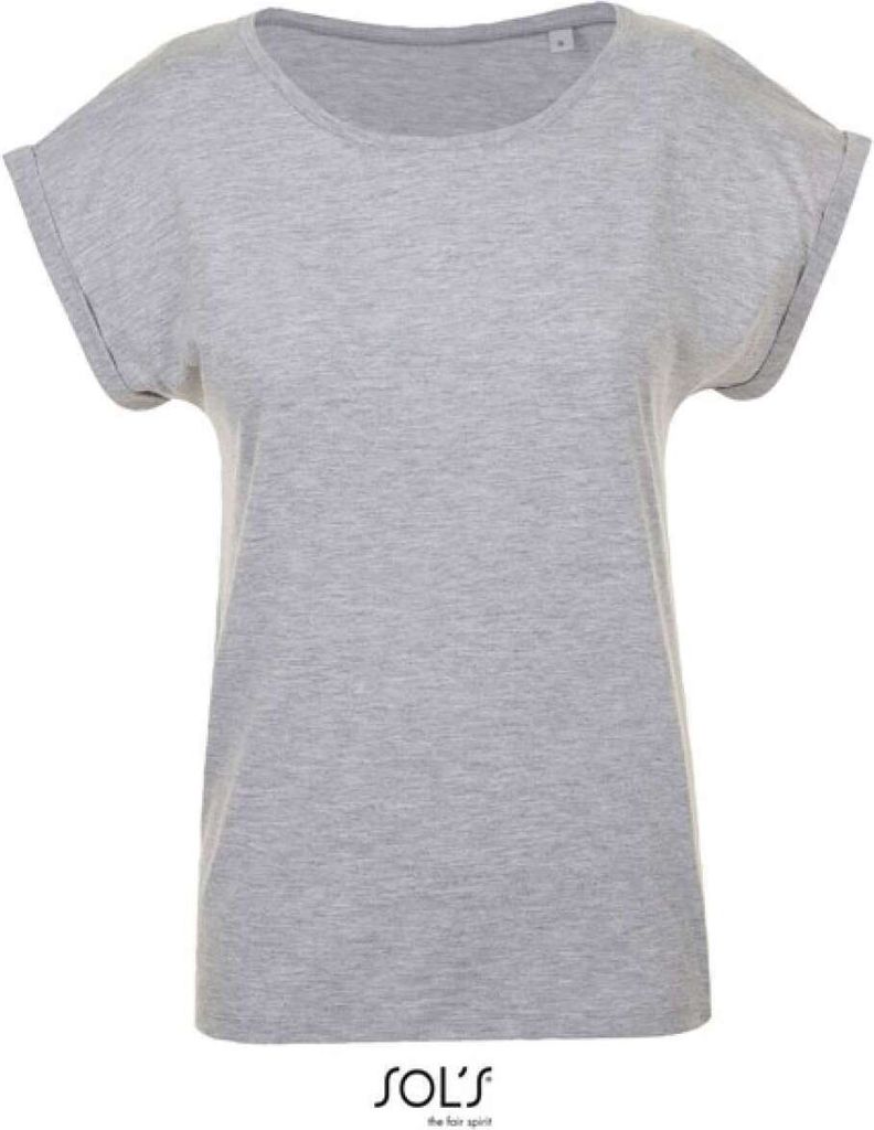 SOLs 01406 | Damen Round Neck T-Shirt Melba - Farbe: Grey Melange - Größe: S