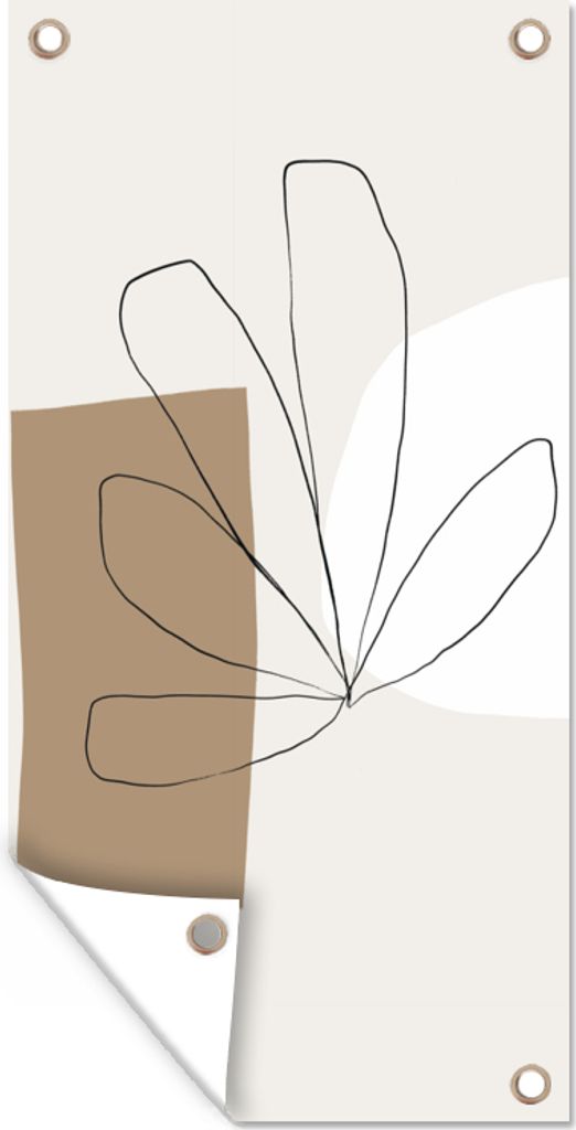 MuchoWow 30x60 cm Outdoor-Poster Gartendeko Sichtschutz Garten Poster für den Garten Blumen - Minimalismus - Pastell