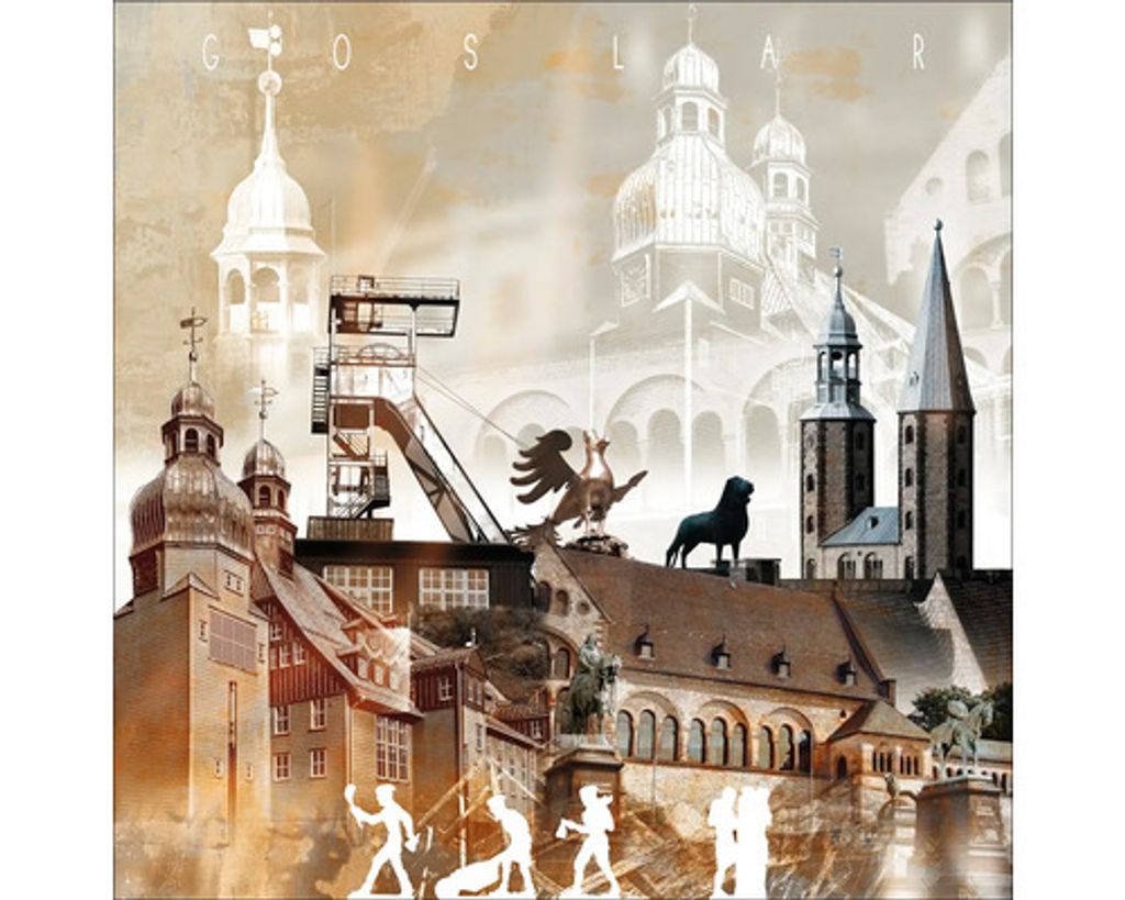 Glasbild Goslar Wahrzeichen I 50x50 cm