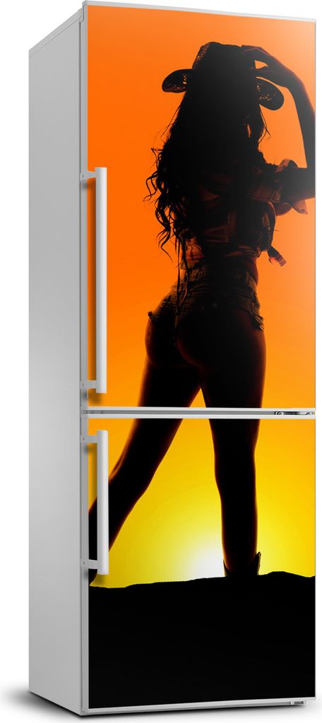 Tulup Kühlschrankdekoration - 70x190 cm - Aufkleber auf dem Kühlschrank - Abbildung Cowgirls