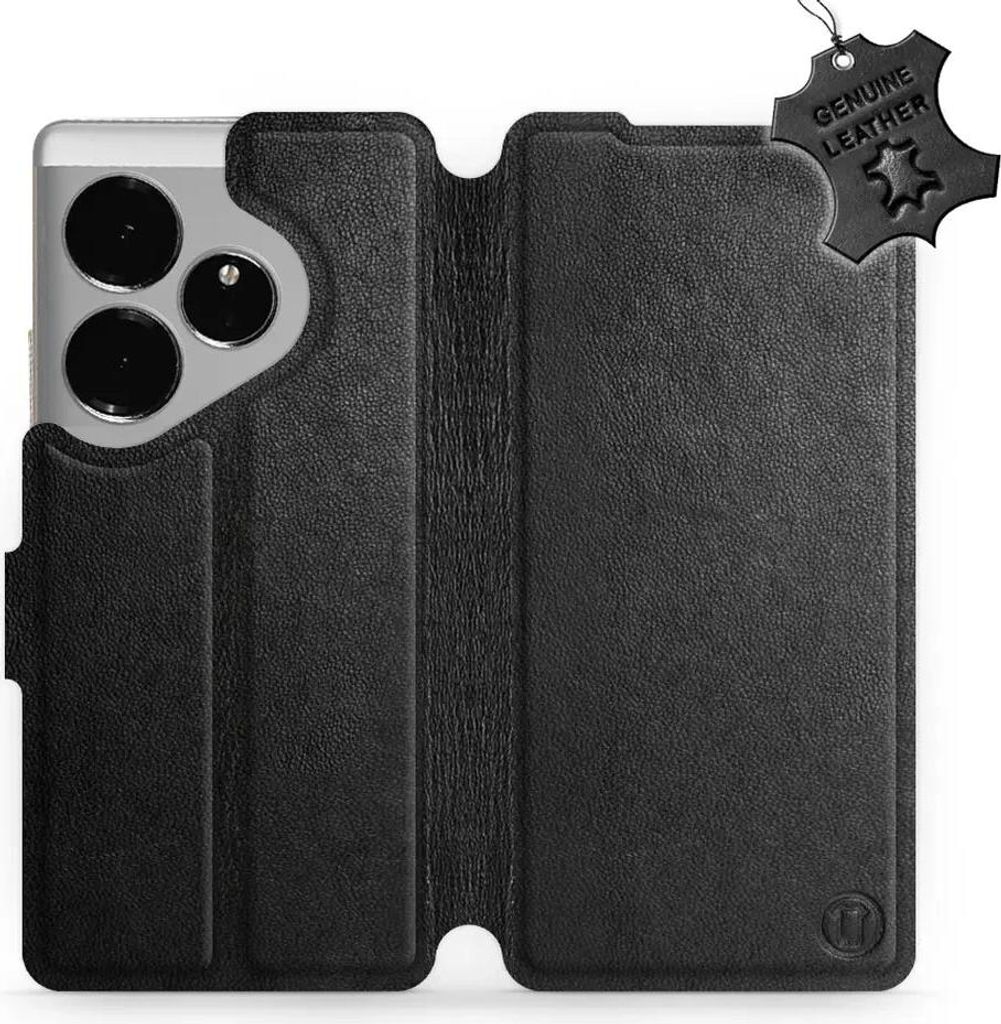 Echtleder Handyhülle für Realme GT 6, Mobiwear Leather, Schwarz