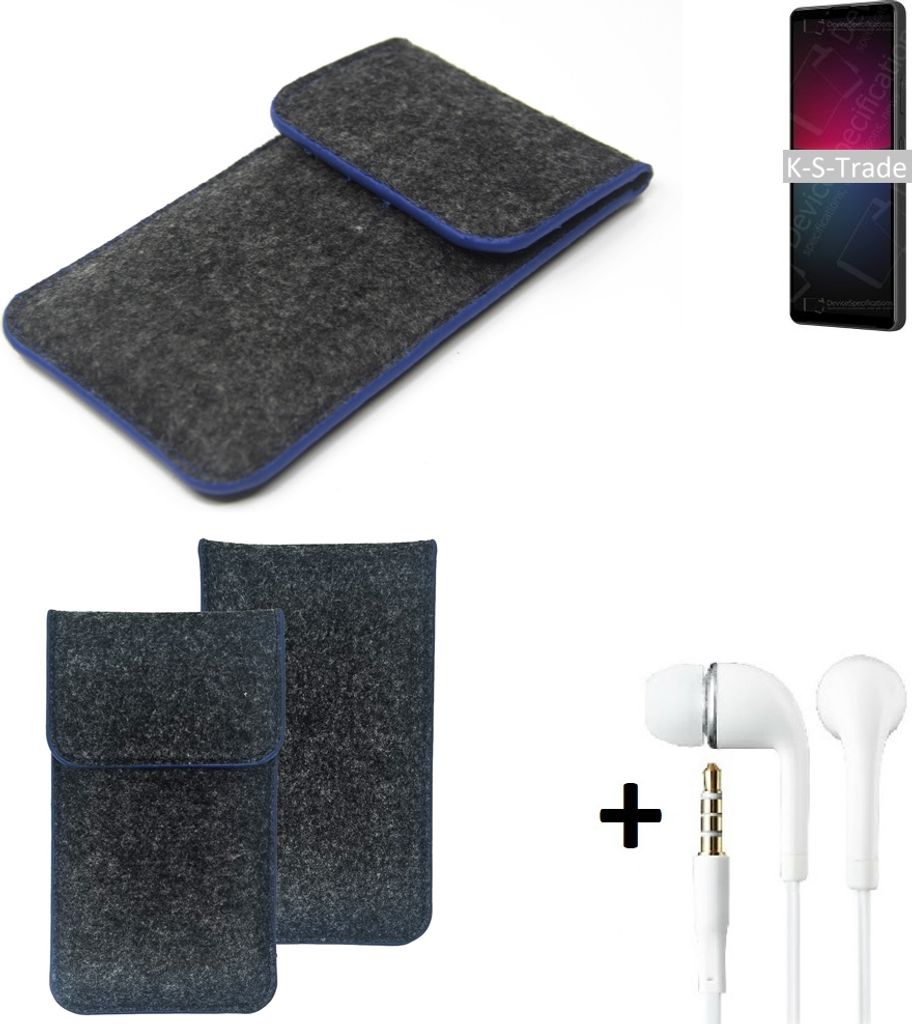 K-S-Trade Handy Schutz Hülle kompatibel mit Sony Xperia 10 IV Schutzhülle Handyhülle Filztasche Pouch Tasche Case Sleeve Filzhülle dunkelgrau,