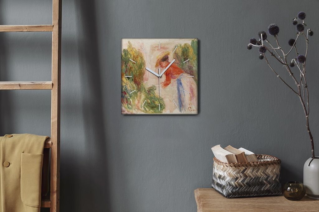 Coloray Hodiny Unikátní 30x30 cm Tiché hodiny Pro obývací pokoj a kuchyň Nástěnné hodiny Plátno Bílé ručičky hodin - Ženy