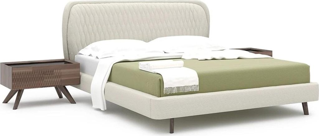 Schlafzimmer Set 5tlg Luxus Doppel Bett 2x Nachttische Luxus Kommode mit Spiegel