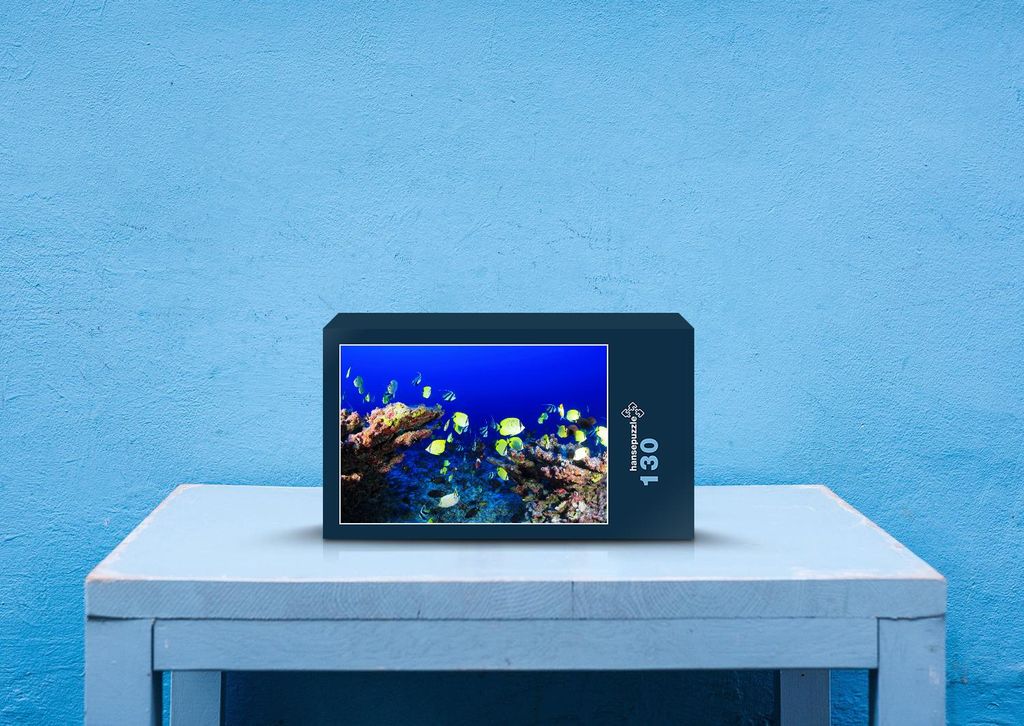 hansepuzzle 39998 - Korallenriff Puzzle, 130 Teile, Reisen, 28,7 x 20,0cm mit hochwertiger Aufbewahrung, Kartonbox und wiederverschließbarem Beutel