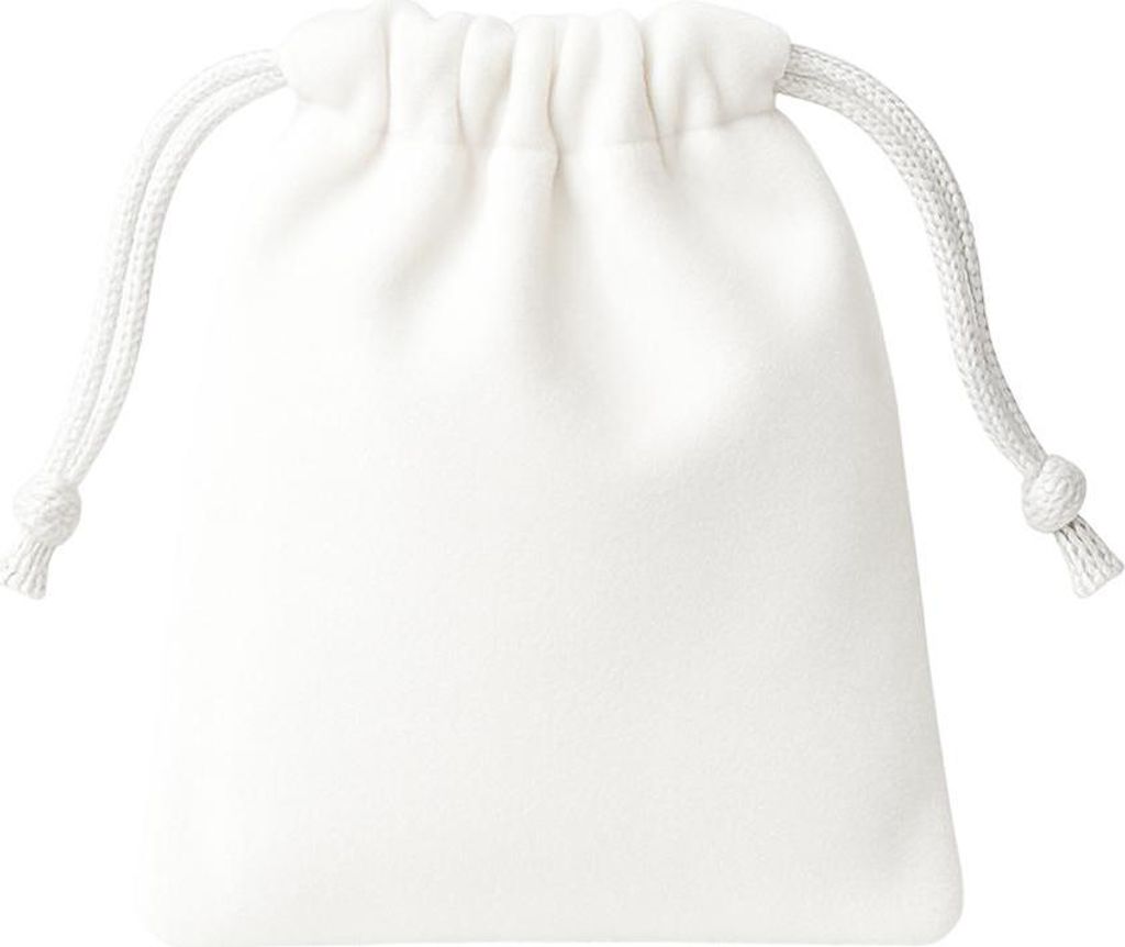 Eleganter weißer Samtbeutel für Schmuck - 7x9cm KP38476