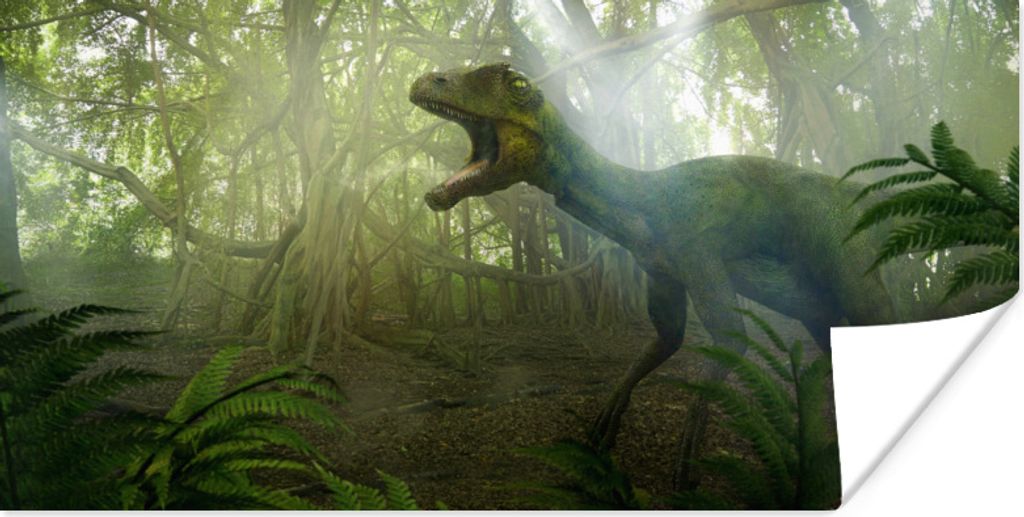 MuchoWow Poster Dinosaurier - Dschungel - Pflanzen 120x60 cm - Bild