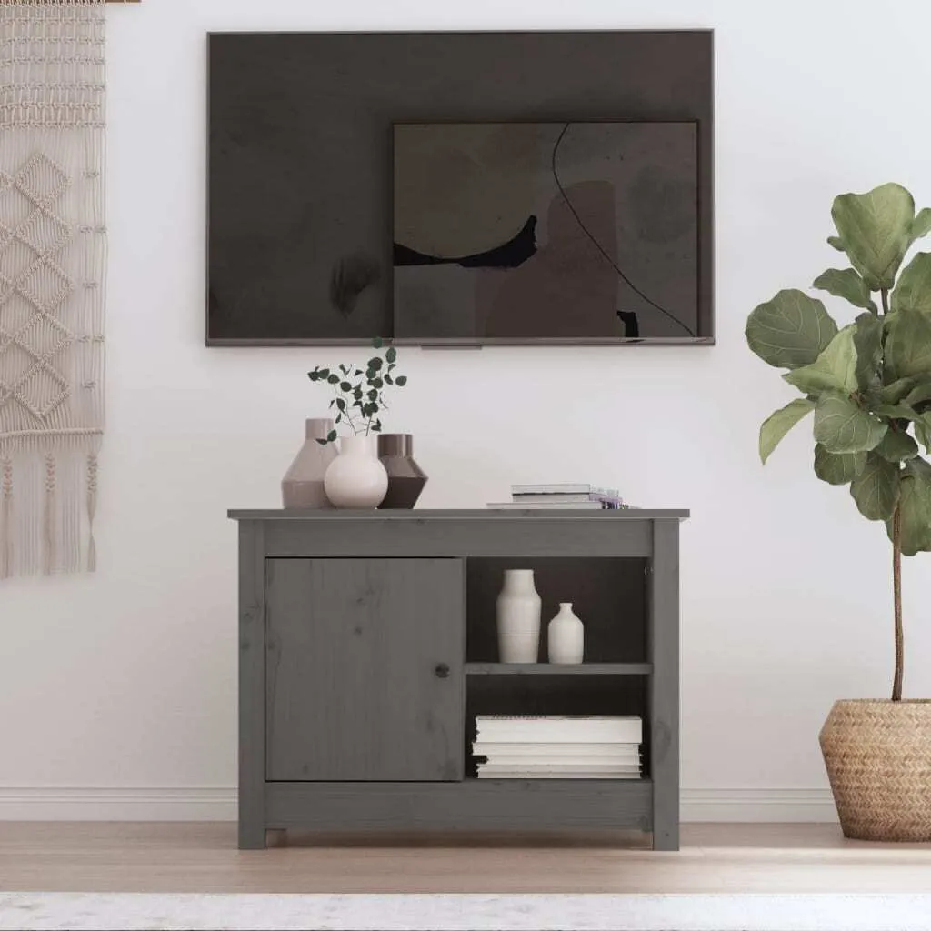 Offerta Mobile TV Maison Exclusive 70x36x52 Grigio Legno Massiccio