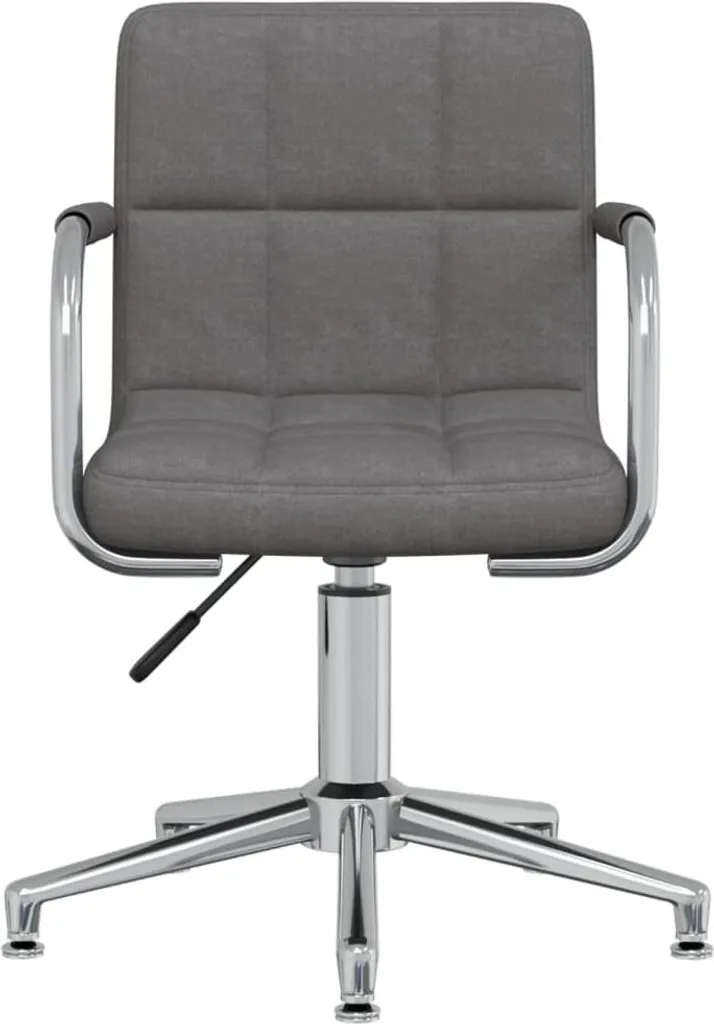 Sedia da Pranzo Girevole vidaXL Tessuto Grigio Scuro - Offerta Casa