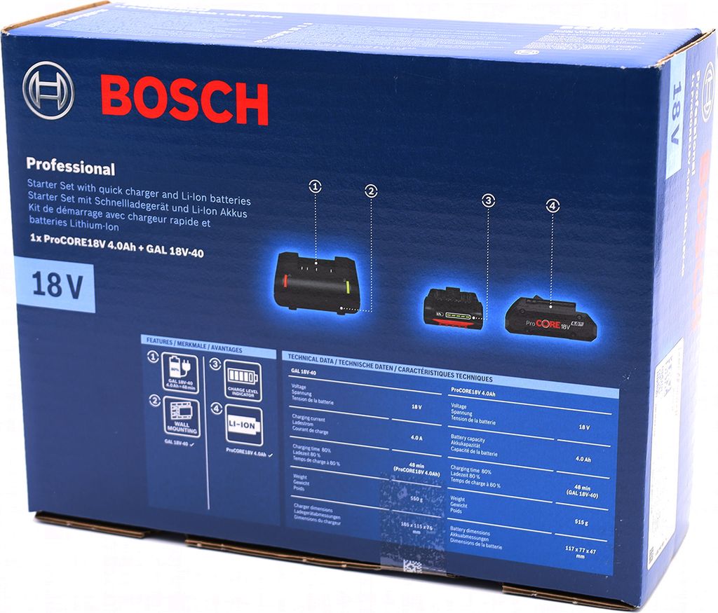 Bosch Starter Set 1x 18V 4,0 Ah + GAL 18V-40 Produktbild 9