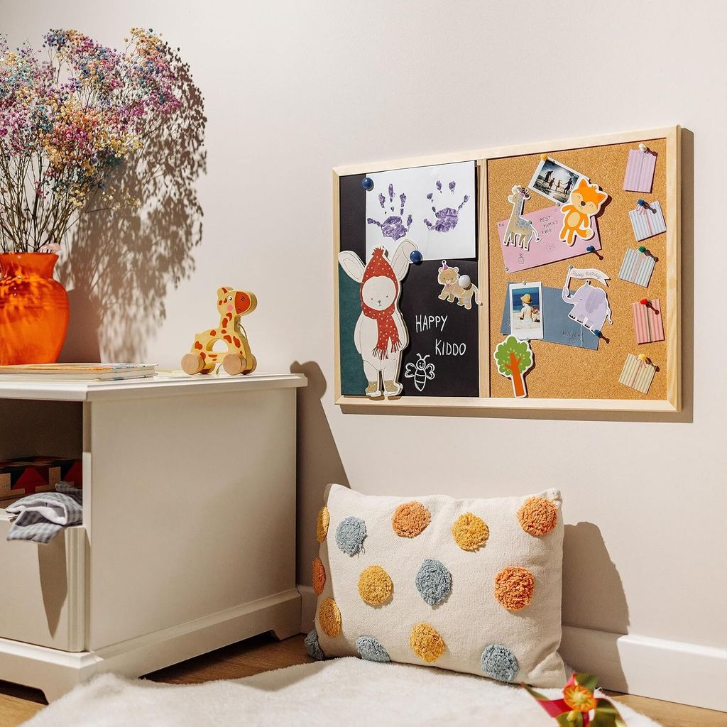 Bi-Joy Kreidetafel 60x40cm - Naturkiefer Rahmen Whiteboard