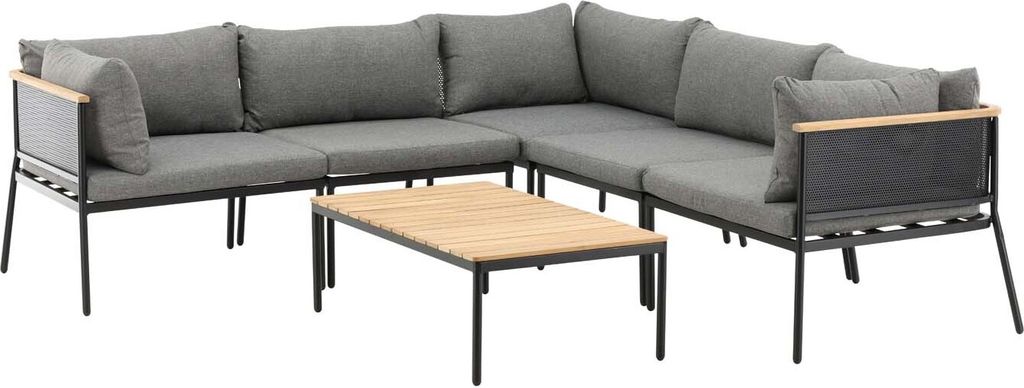 Nettan Lounge-Set 2 Teile schwarz,grau,natur.