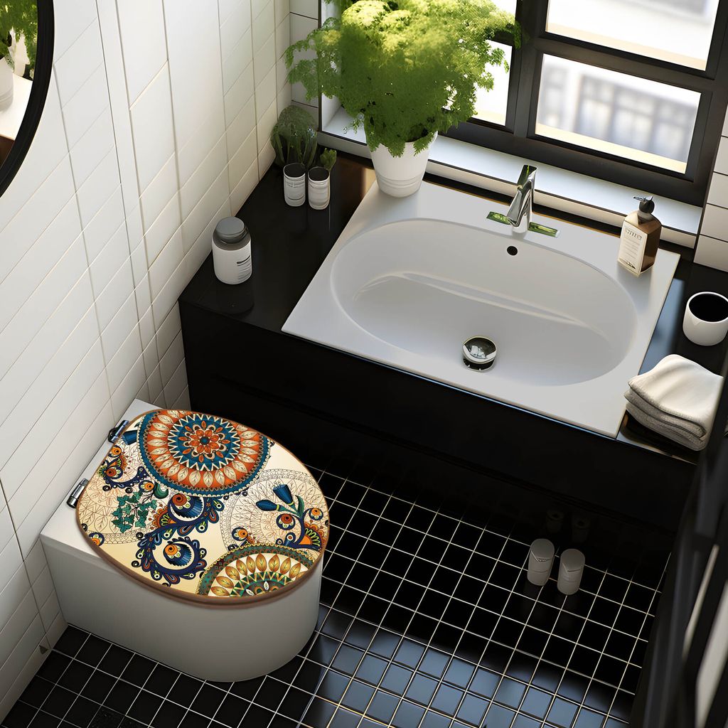 banjado Design WC Sitz Bambus Absenkautomatik -Modernes Produktbild 3