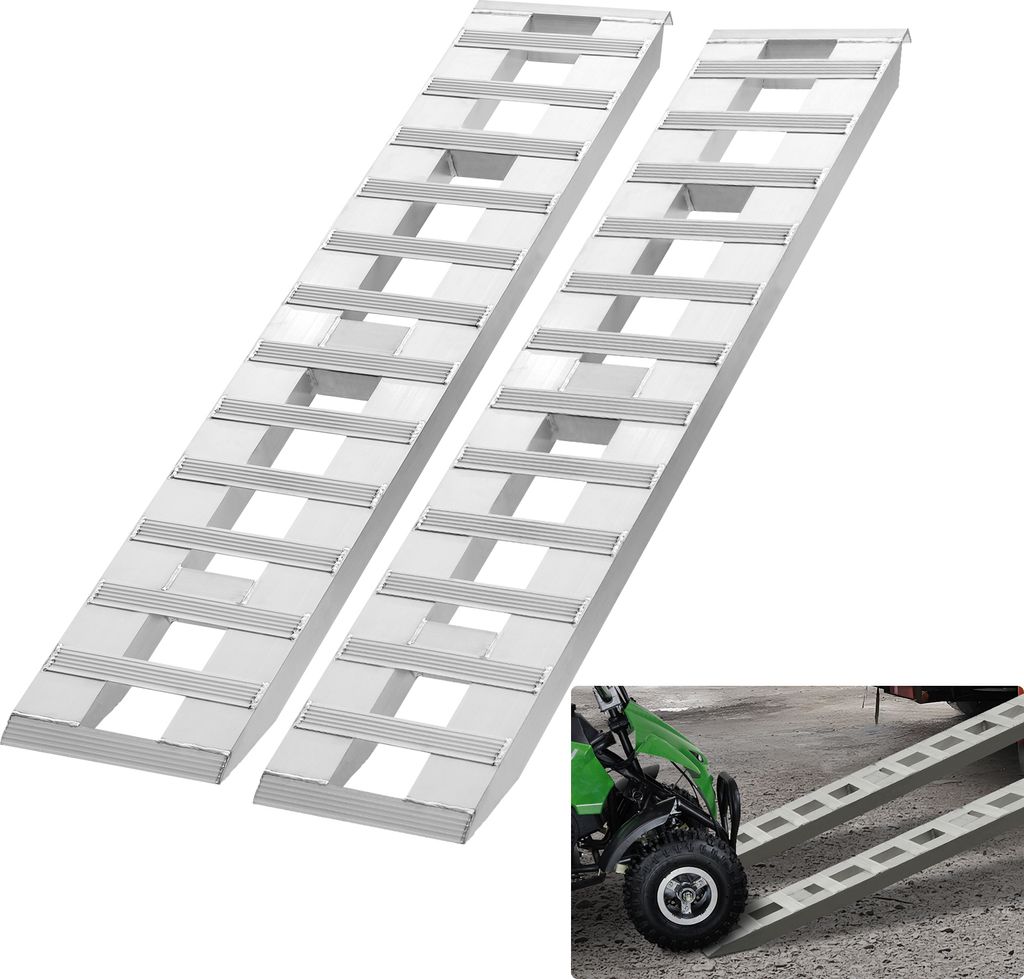 VEVOR Auffahrrampe, Verladerampe, Autorampe 2721,6 kg, breite Verladeschiene, Auto Laderampe 183 x 38 cm, 2 Stk. Rampen, für Motorrad, Anhänger, ...