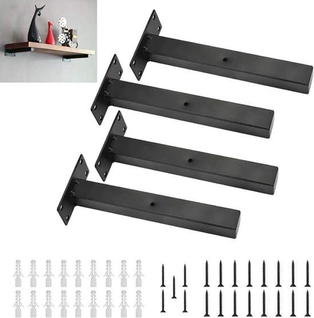 Porte-assiettes robustes en métal noir 20 cm - Stabilité optimale x4