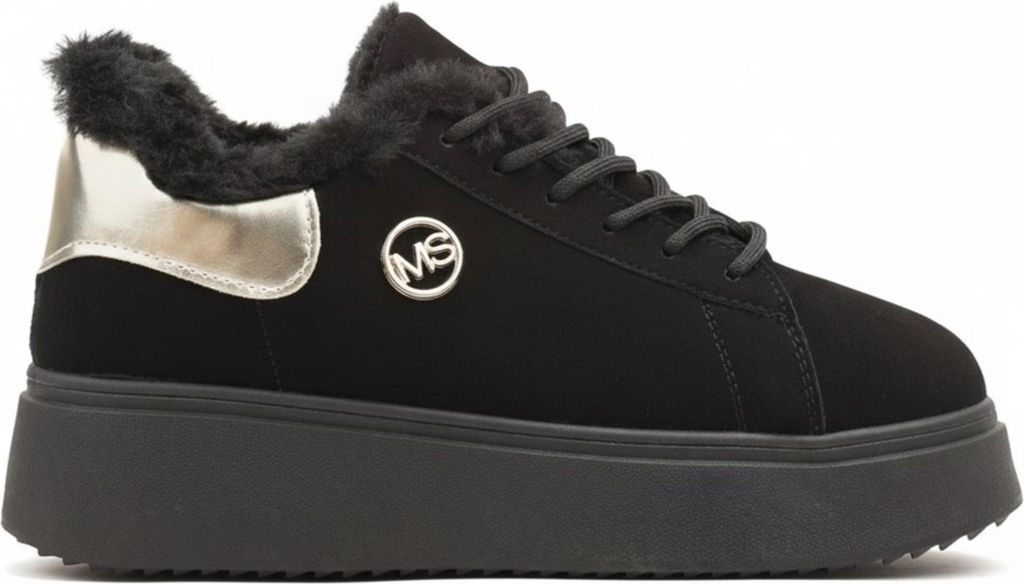 Damen Gefüttert Winterschuhe Isoliert Sneaker Freizeitschuhe Asola Schwarz Gr.38