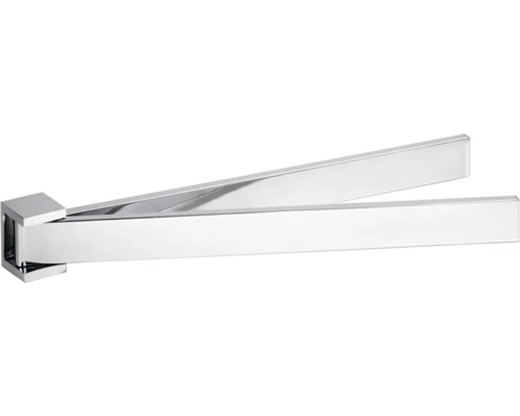 Porte-serviette GAMMA 2 bras rotatifs en laiton chrome brillant 42 cm