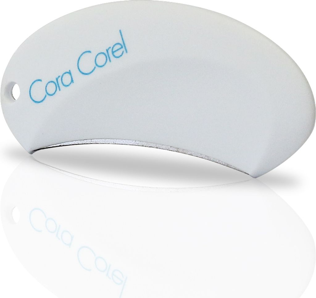 Cora Corel - Halbrund Taschenfeile - für unterwegs, ergonomische Form