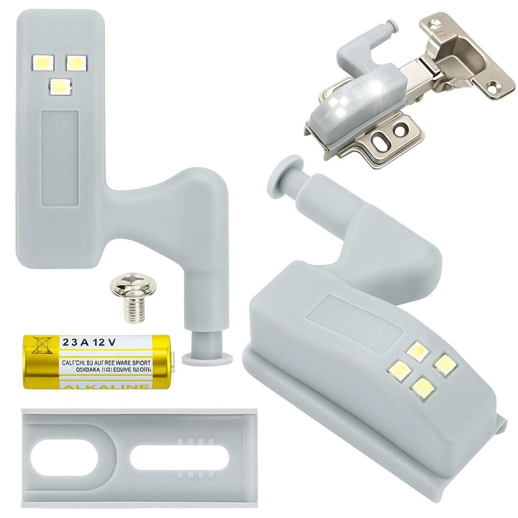 Lampka oświetlenie do szafki LED na zawias 3 LED z baterią Zdjęcie produktu 