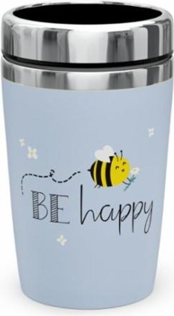 LaVida Thermobecher "Be Happy - Biene", Kaffeebecher to go, Produktbild 