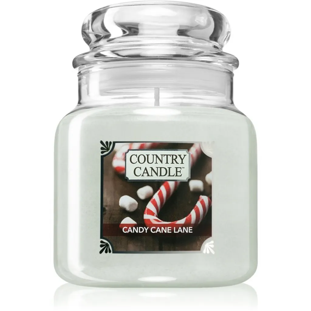 Bougie Candy Cane Lane 453g longue durée aux extraits de menthe
