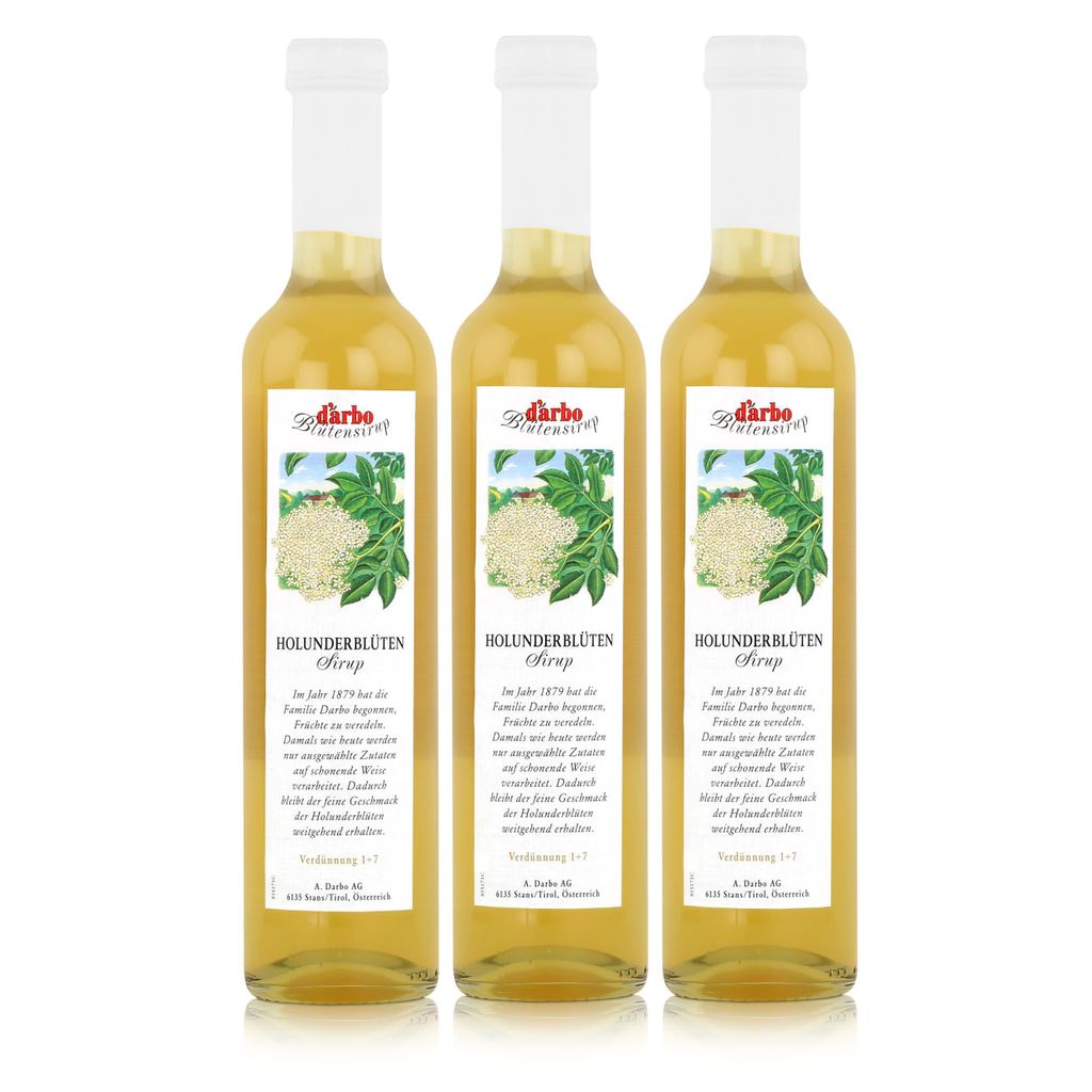 Darbo Holunderblüten Sirup 500ml - Cocktails Milchshakes Produktbild 