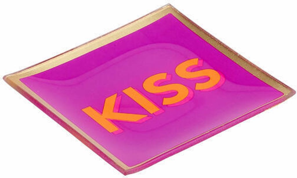 Gift Company Glasteller Love Plates Kiss S, Dekoteller, Produktbild 1