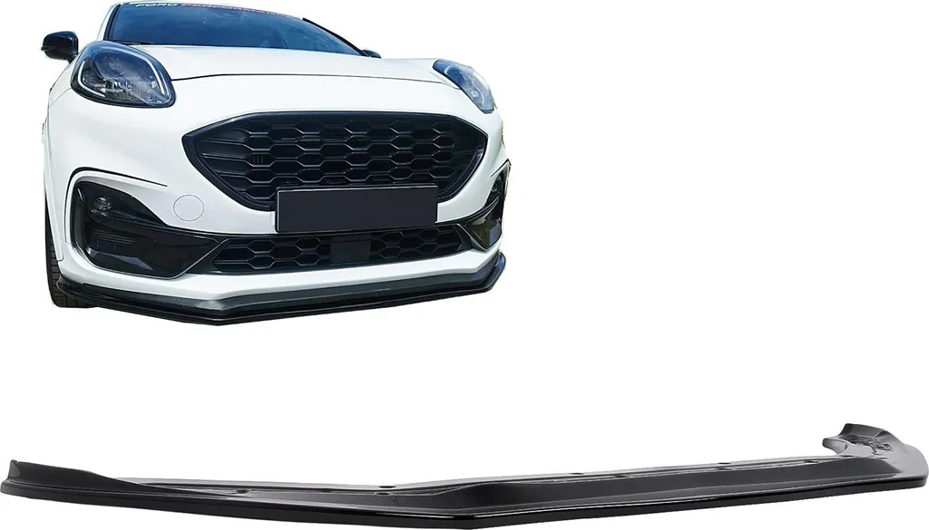 Spoiler de Pare-chocs Avant Lèvre pour Ford Puma ST 2019+ Noir Brillant