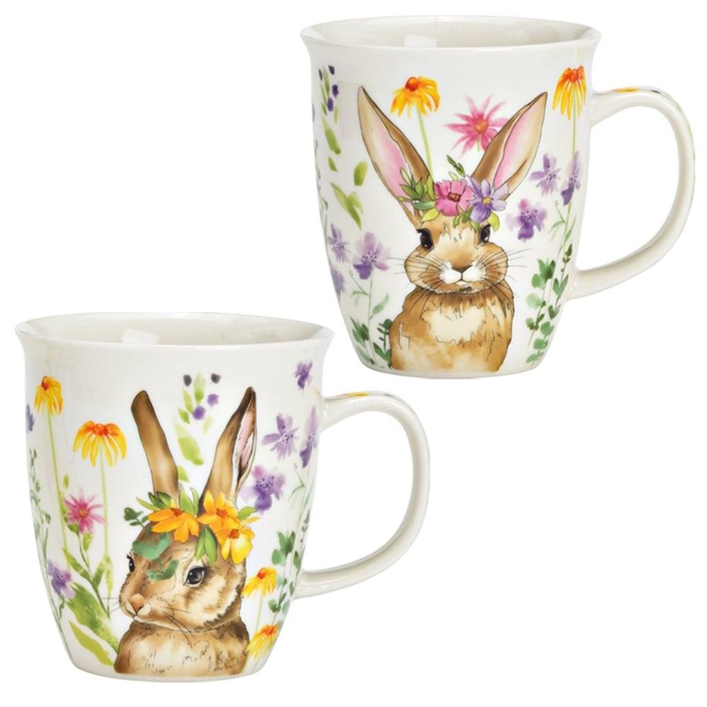 Grosse Kaffeetassen 2er Set Ostern Frühling Osterhasen Produktbild 