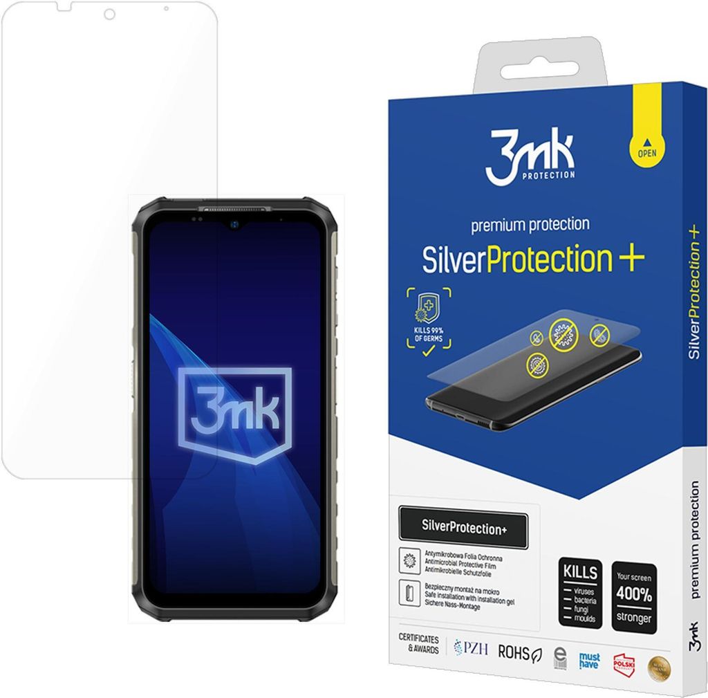 3mk Display Antimikrobielle Schutzfolie SilverProtection+ für Ulefone Armor 22 0,21mm Self-Heal