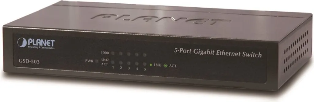 Commutateur Réseau Ethernet Gigabit 5 Ports Planet GSD-503 Fanless EuP