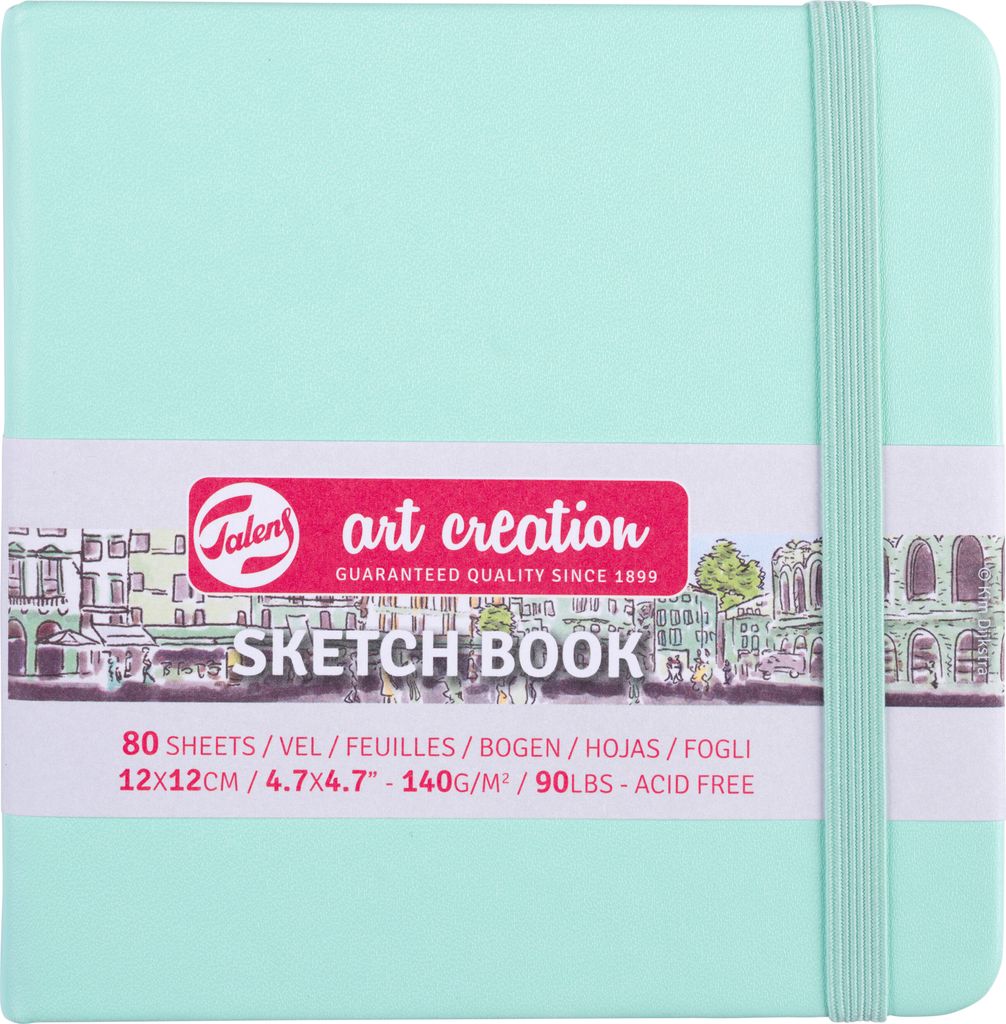 Talens Skizzenbuch Fresh Mint 12 x 12 cm 140 g 80 Bogen, Produktbild 